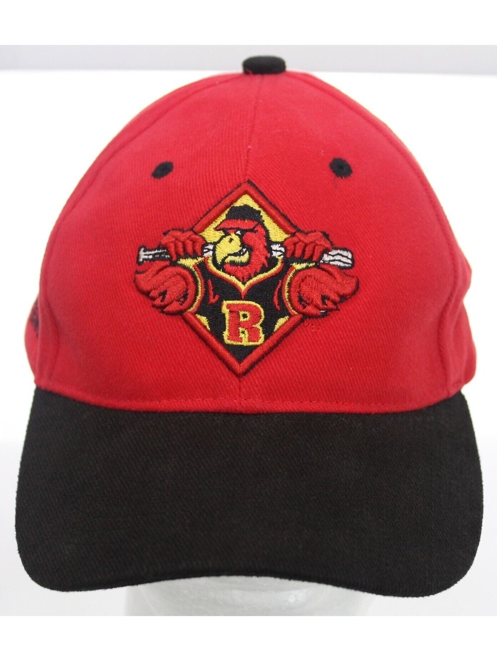 Rochester Red Wings MiLB Minor League Baseball Cap Melonwear Black & Red Hat 1Sz